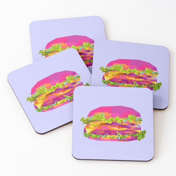 Item preview, Colorful Burger blue BG designed and sold by ahmadnusyirwan.