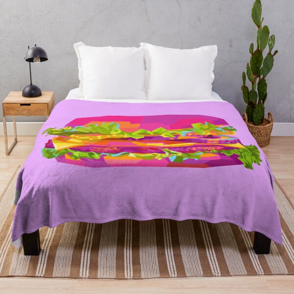 Item preview, Colorful Burger purple BG designed and sold by ahmadnusyirwan.
