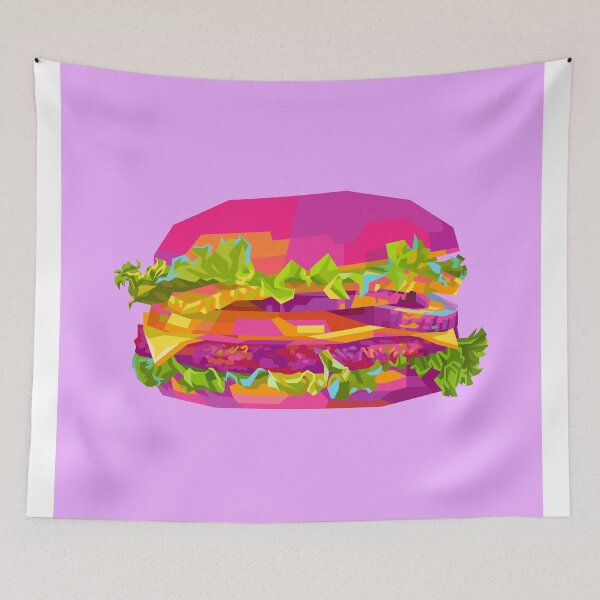 Item preview, Colorful Burger purple BG designed and sold by ahmadnusyirwan.
