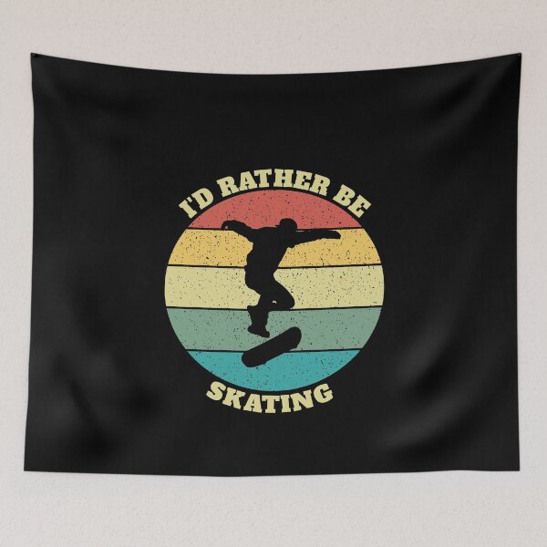 Item preview, Funny I'd Rather Be Skating Skateboarding Skateboarder designed and sold by Salvadax.