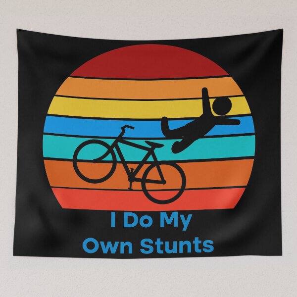 Item preview, Retro I Do My Own Stunts Shirt Bike  designed and sold by Rami Khalifah.