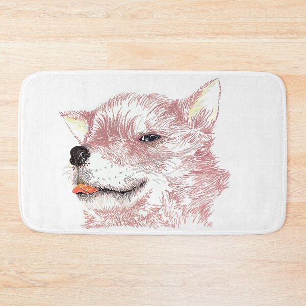 Item preview, Dog in pink with a cute tongue designed and sold by wooduwoodu.