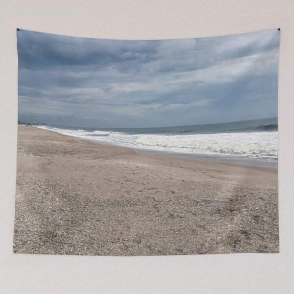 Item preview, beautiful beach cloudy day with blue ocean waves designed and sold by Barolina.