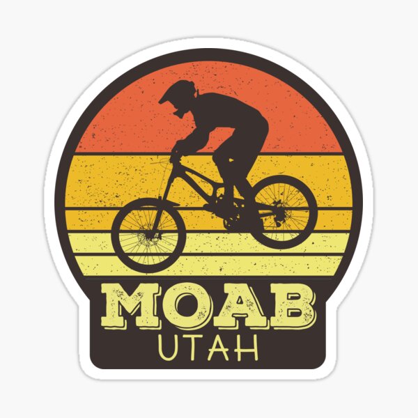 2 for 1 bonus MOAB Utah Off Road UHV Mountain Bike sticker decal Black & White 