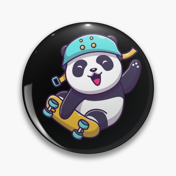 Item preview, Cute Panda Skating designed and sold by ozumdesigns.