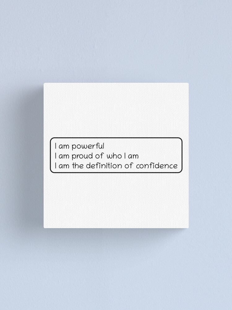 Thumbnail 1 of 3, Canvas Print, CONFIDENCE affirmations designed and sold by eleanor27.