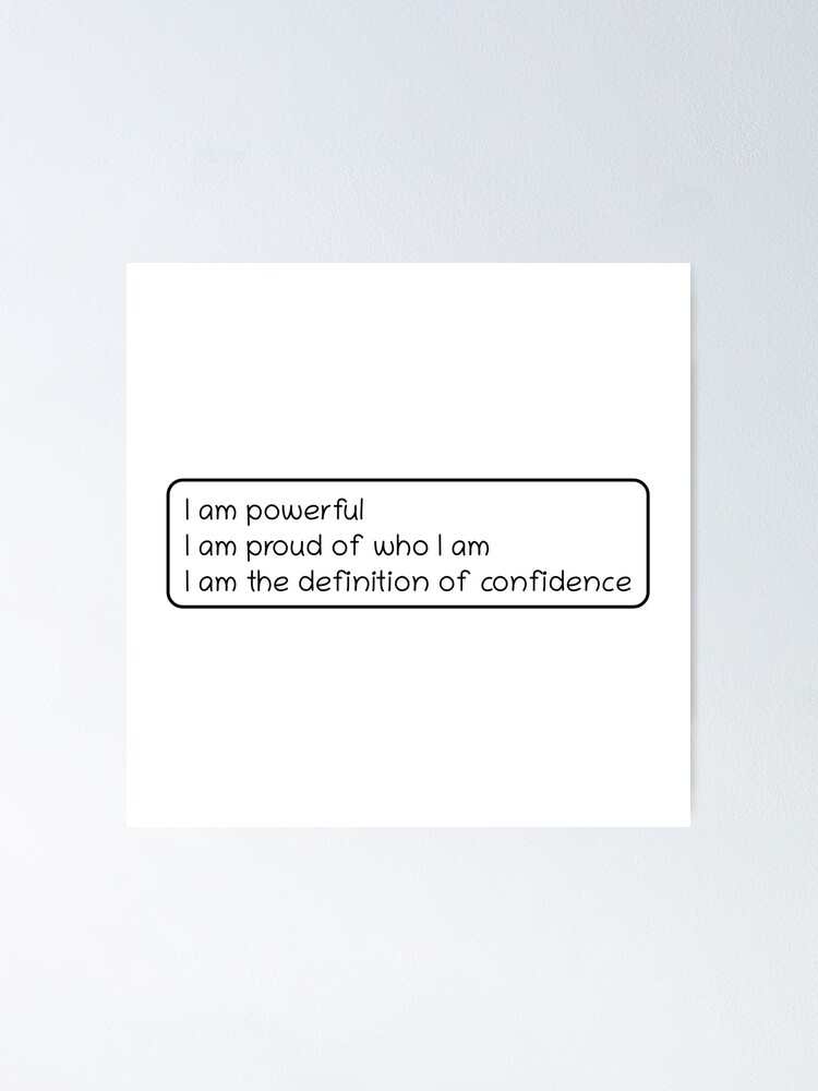 Thumbnail 1 of 3, Poster, CONFIDENCE affirmations designed and sold by eleanor27.
