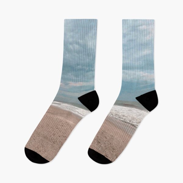 Item preview, beautiful beach cloudy day with light blue ocean waves designed and sold by Barolina.