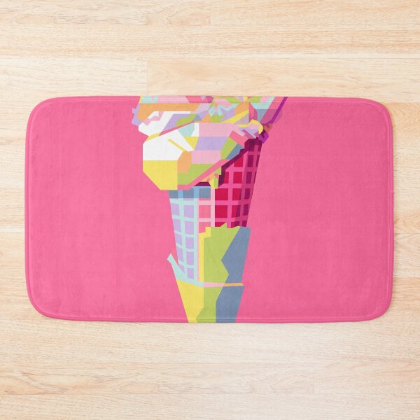 Item preview, Colorful Ice Cream Cone Pink BG designed and sold by ahmadnusyirwan.