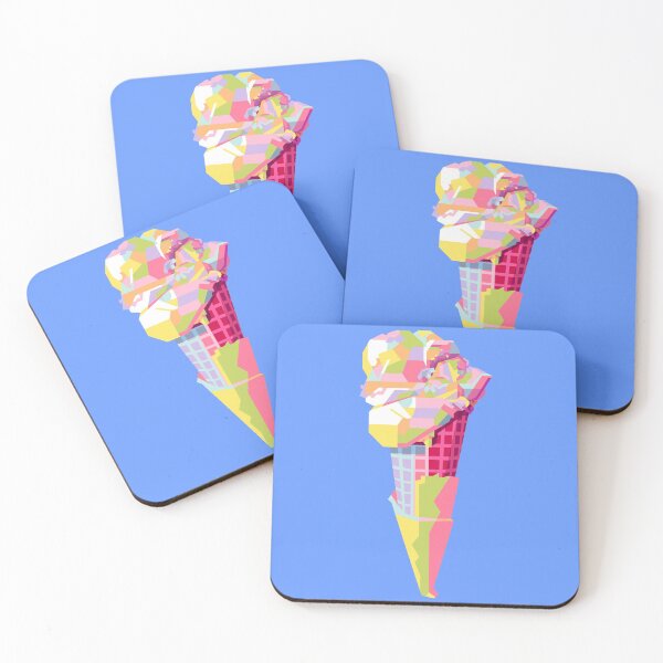 Item preview, Colorful Ice Cream Cone Blue BG designed and sold by ahmadnusyirwan.