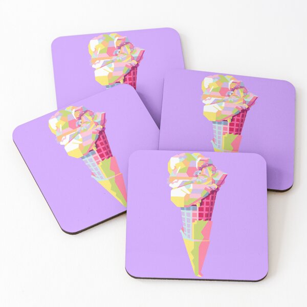 Item preview, Colorful Ice Cream Cone Purple BG designed and sold by ahmadnusyirwan.