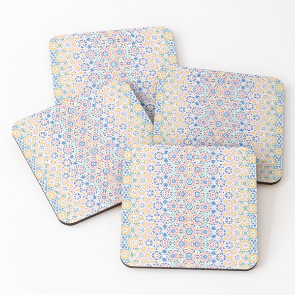 Item preview, Moroccan Tile Mosaic in rainbow Colors Pattern designed and sold by Zab Butler Design.