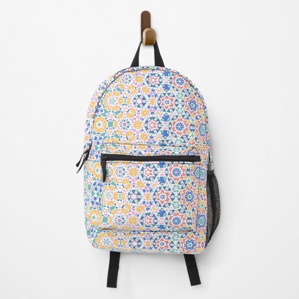 Item preview, Moroccan Tile Mosaic in rainbow Colors Pattern designed and sold by Zab Butler Design.
