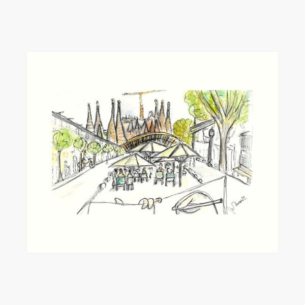 Sagrada Familia - Barcelona - www.cycleyourheartout.com Art Print