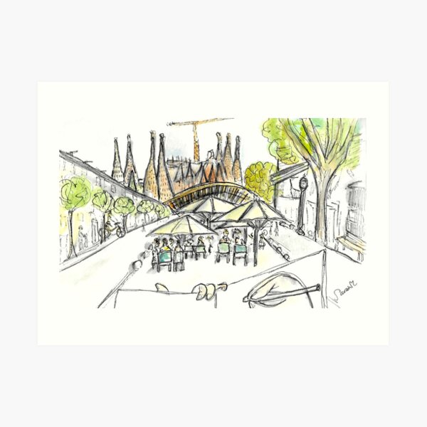 Sagrada Familia - Barcelona - www.cycleyourheartout.com Art Print
