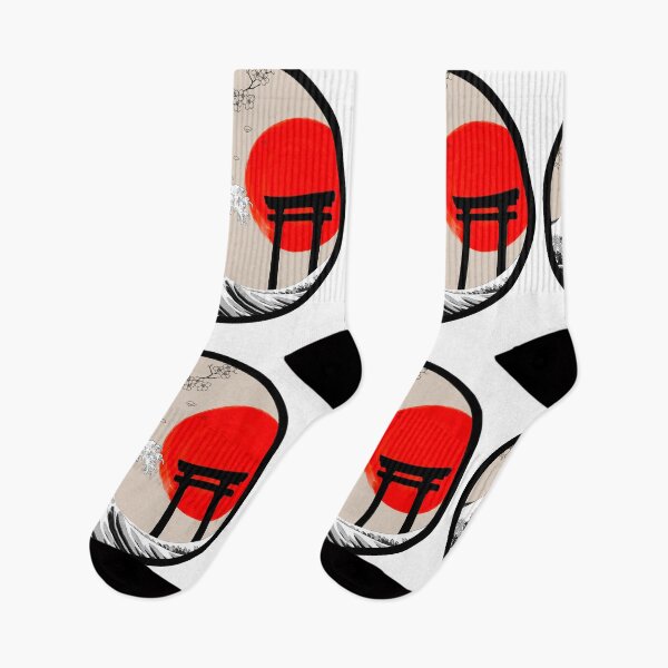 Item preview, Japanese traditional art inspiration, the great wave at rising sun designed and sold by shodark.