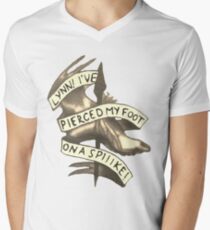 Lynn! I've Pierced My Foot on a Spiiike! Men's V-Neck T-Shirt