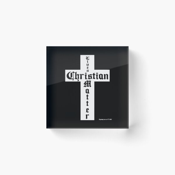 Christian Cross Acrylic Block