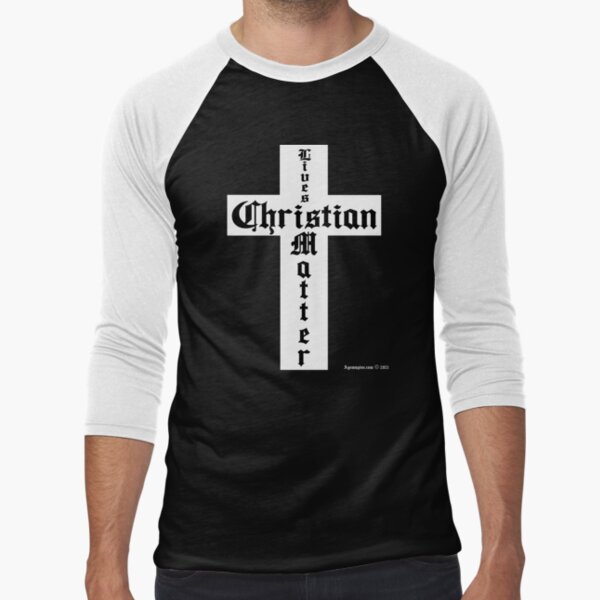 Christian Cross Baseball ¾ Sleeve T-Shirt