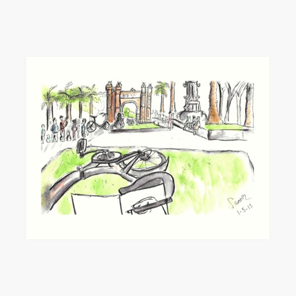 Arc de Triomf - Barcelona - www.cycleyourheartout.com Art Print