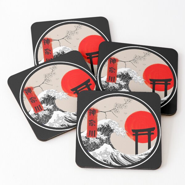Item preview, Japanese traditional art inspiration, the great wave at rising sun designed and sold by shodark.