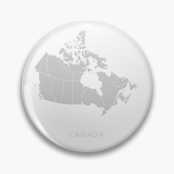 Item preview, Modern Minimal Map of Canada in Grey and White designed and sold by By-Danni-Marie.
