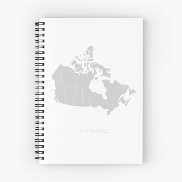 Item preview, Modern Minimal Map of Canada in Grey and White designed and sold by By-Danni-Marie.