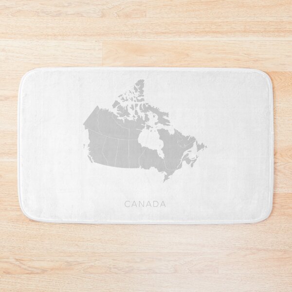 Item preview, Modern Minimal Map of Canada in Grey and White designed and sold by By-Danni-Marie.