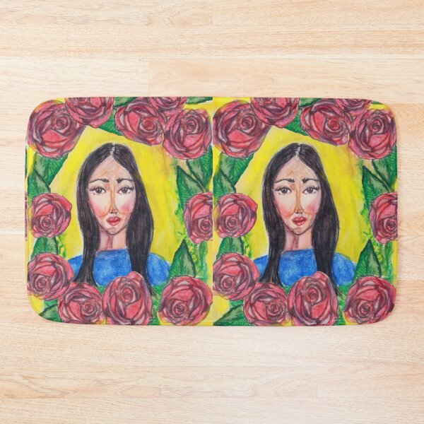 Item preview, A PORTRAIT OF A WOMAN WITH A YELLOW BACKGROUND designed and sold by IvanaKada.