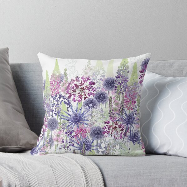 Item preview, Flower Meadow - Echinops, Lupins, Sea Holly, Alliums, Sidalcea designed and sold by Fiona Calder Designs.