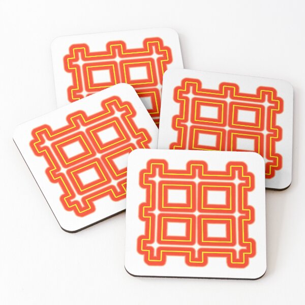 Item preview, Yellow and red colored squares designed and sold by storefunnypets.