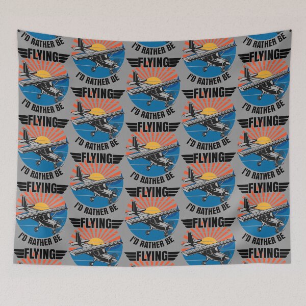 Item preview, Flying I'd Rather Be, Funny Aviation Airplane Pilot  designed and sold by CharJens.