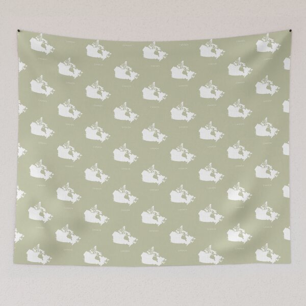 Item preview, Minimal Green and White Map of Canada designed and sold by By-Danni-Marie.