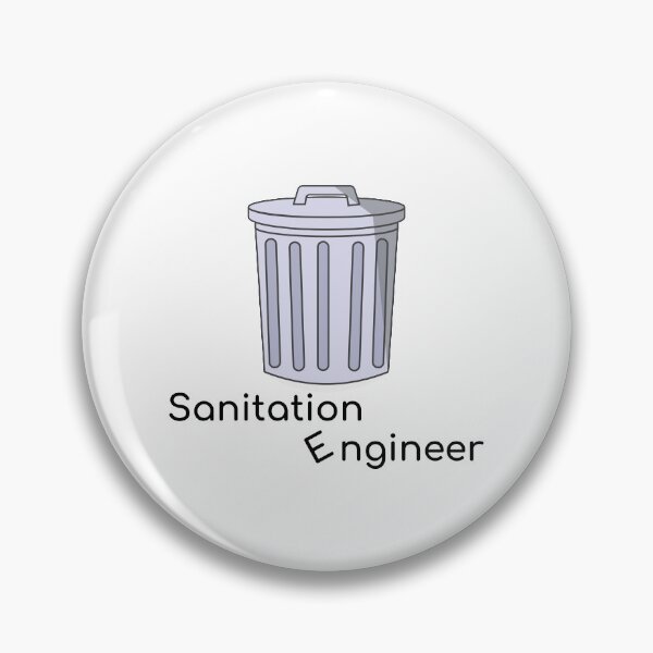 Item preview, sanitation engineer designed and sold by MHDesignstore.