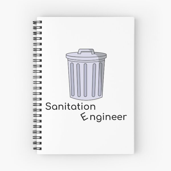 Item preview, sanitation engineer designed and sold by MHDesignstore.