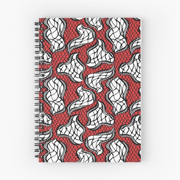 Item preview, Doily abstract black line on red background designed and sold by NymphWareroom.