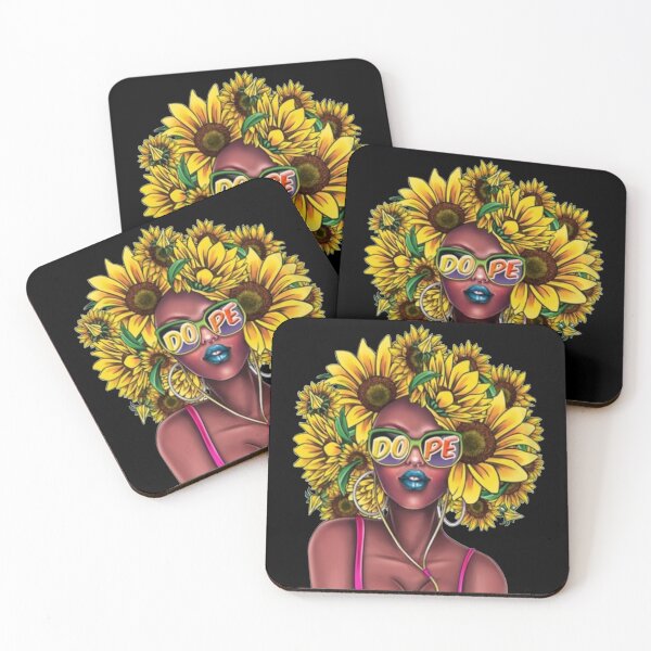 Item preview, Afro Diva Sunglasses Blue Lips Sunflower Flower Hair Dope Melanin designed and sold by Black Queens.