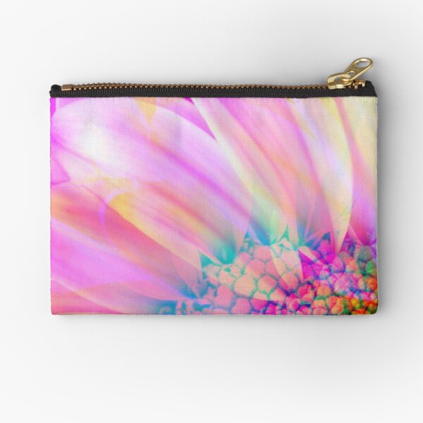 Neon Daisy Zipper Pouch