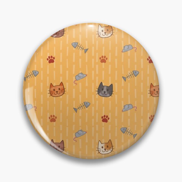 Item preview, Cute Cat Pattern in Yellow designed and sold by ArtofJoeyEllson.