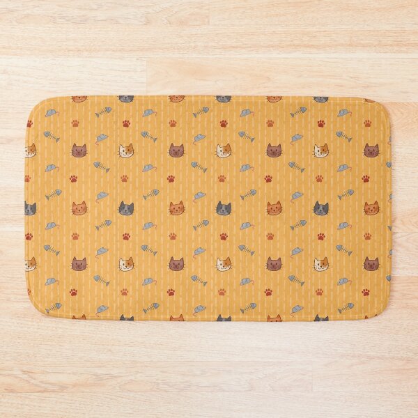 Item preview, Cute Cat Pattern in Yellow designed and sold by ArtofJoeyEllson.