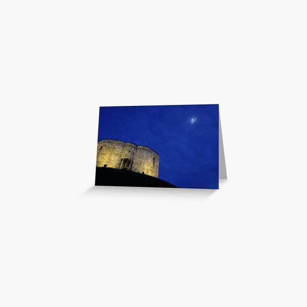 Clifford's Tower and Moon Greeting Card