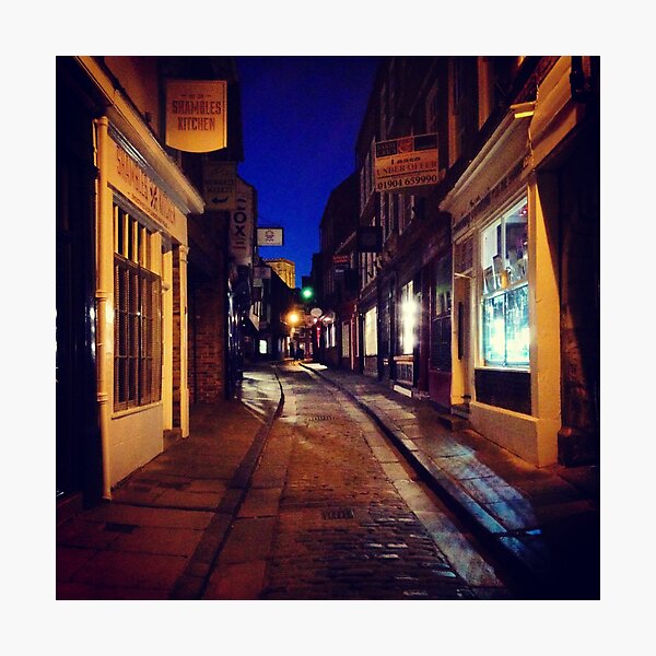 The Shambles at night Photographic Print