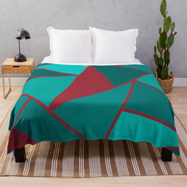 Item preview, Teal and Red Geometric Pattern  designed and sold by IslandDrip.