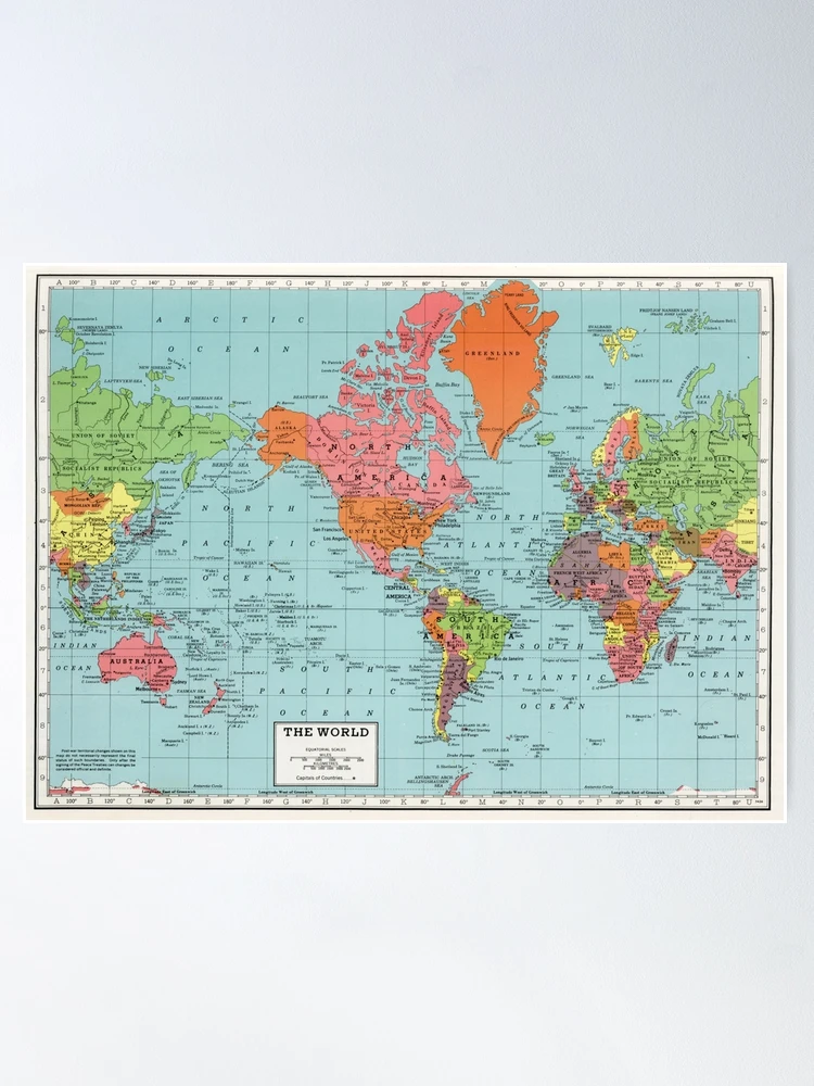 額装品/Old World Map Blue/ポスター Amazon.com: Framed 'Old World Map Blue' Gallery-Wrapped