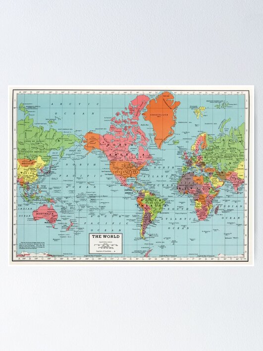 額装品/Old World Map Blue/ポスター Amazon.com: Framed 'Old World Map Blue' Gallery-Wrapped