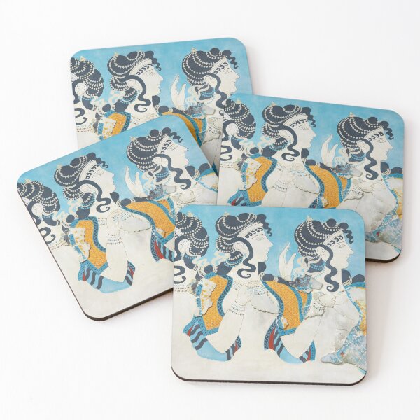 Item preview, Minoan Fresco Ladies in Blue Knossos designed and sold by ClassicalGreece.