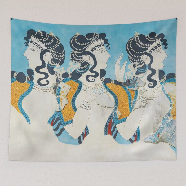 Item preview, Minoan Fresco Ladies in Blue Knossos designed and sold by ClassicalGreece.