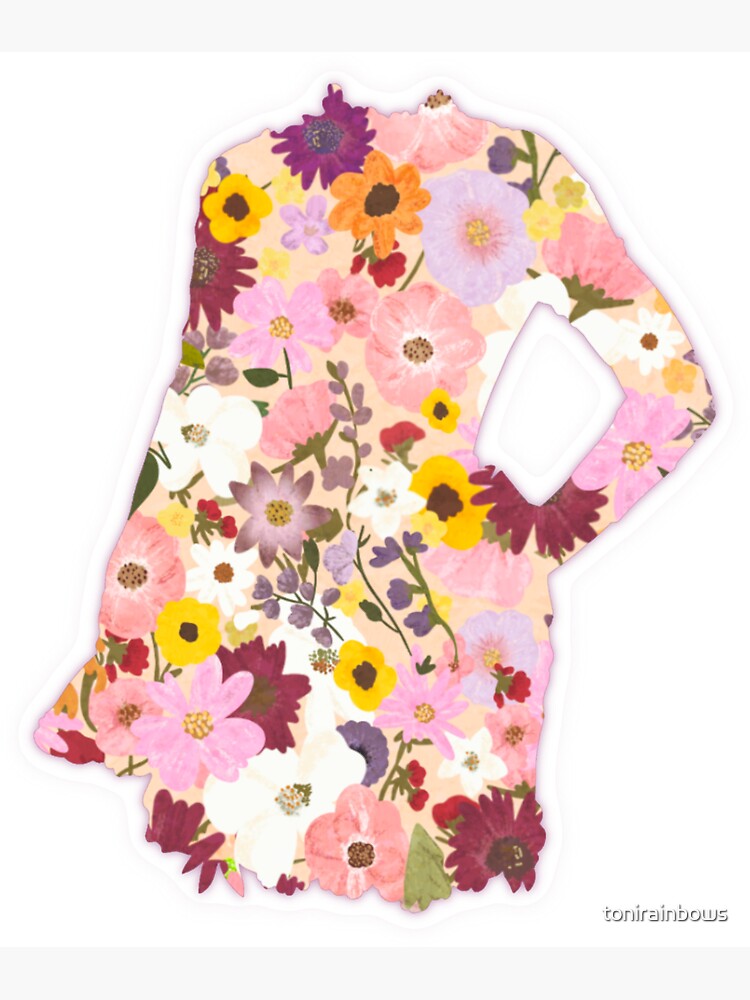 Taylor Swift Grammy Flower Dress Sticker" Magnet for Sale by tonirainbows |  Redbubble