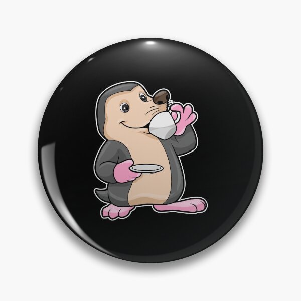 Item preview, Mole with Cup of Coffee & Saucer designed and sold by Snabdesign84.
