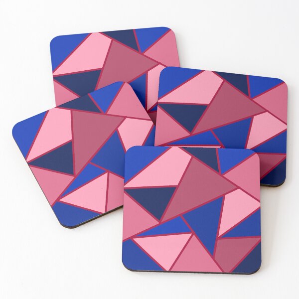 Item preview, Petrol Blue and Blush Pink Geometric Pattern  designed and sold by IslandDrip.